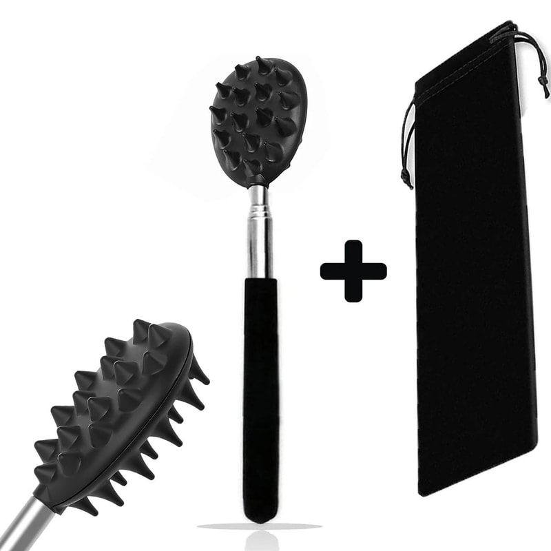 Extendable Cactus Back Scratcher With Adjustable Handle And Durable PVC Spiked Head 10