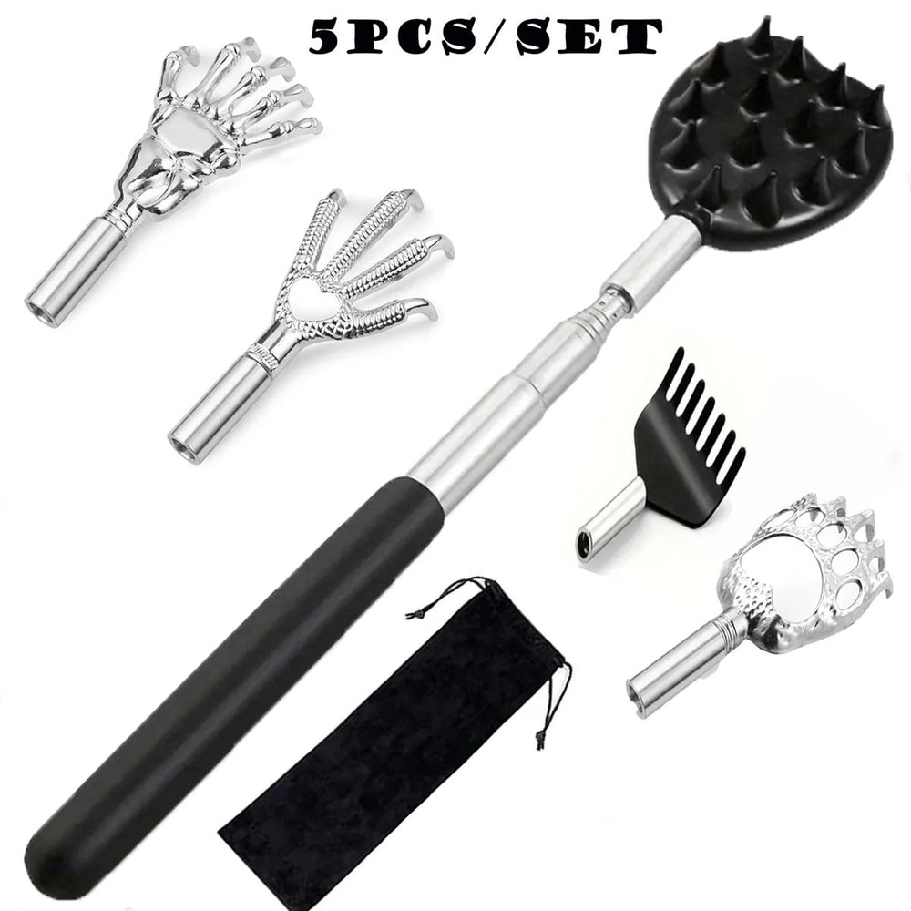 Extendable Cactus Back Scratcher With Adjustable Handle And Durable PVC Spiked Head 14