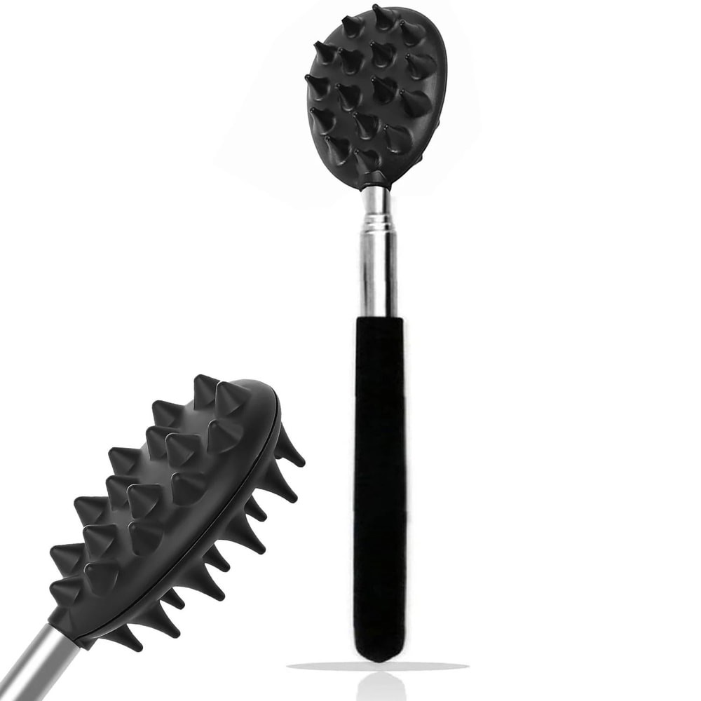 Extendable Cactus Back Scratcher With Adjustable Handle And Durable PVC Spiked Head 6