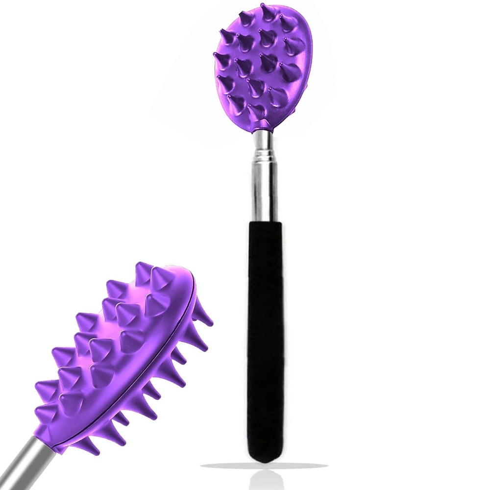 Extendable Cactus Back Scratcher With Adjustable Handle And Durable PVC Spiked Head 7