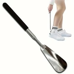 extendable shoe horn long handle stainless steel telescopic shoehorn for easy wear