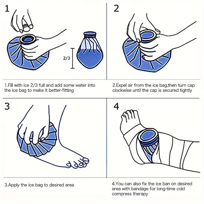 Reusable Ice Bag Set For Pain Relief Cotton Cold And Heat Pack In Three Sizes 2