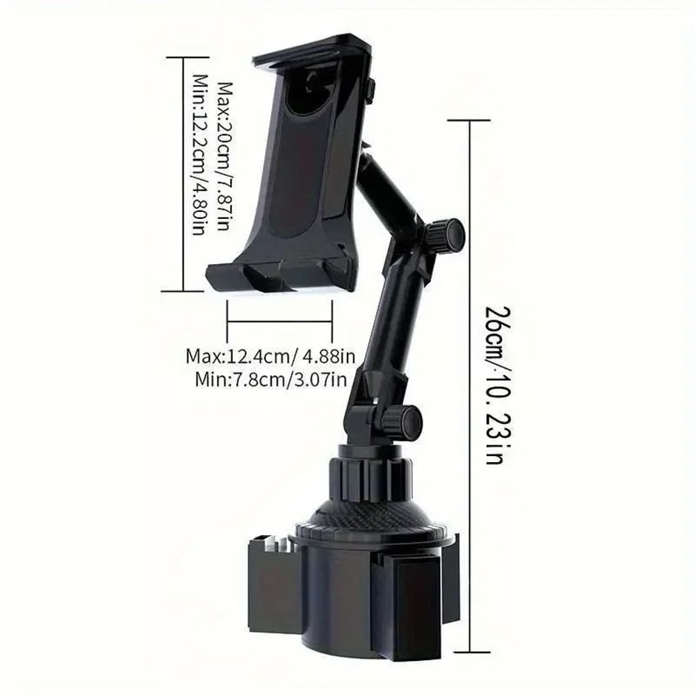 Car Cup Holder Tablet And Phone Mount With Heavy Duty Adjustable Base And 360 Degree Rotation 1