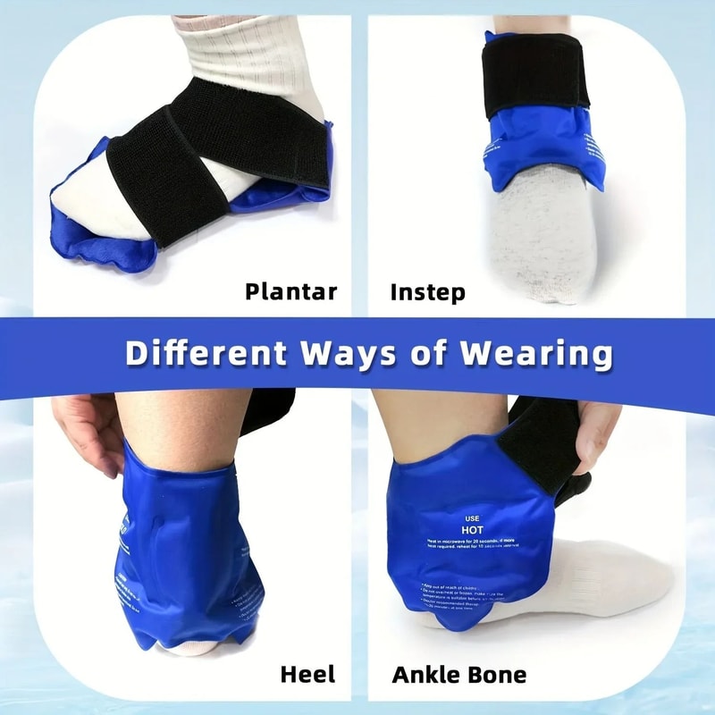Reusable Ankle Ice Pack Wrap For Hot And Cold Therapy With Adjustable Strap For Pain Relief And Inj 3