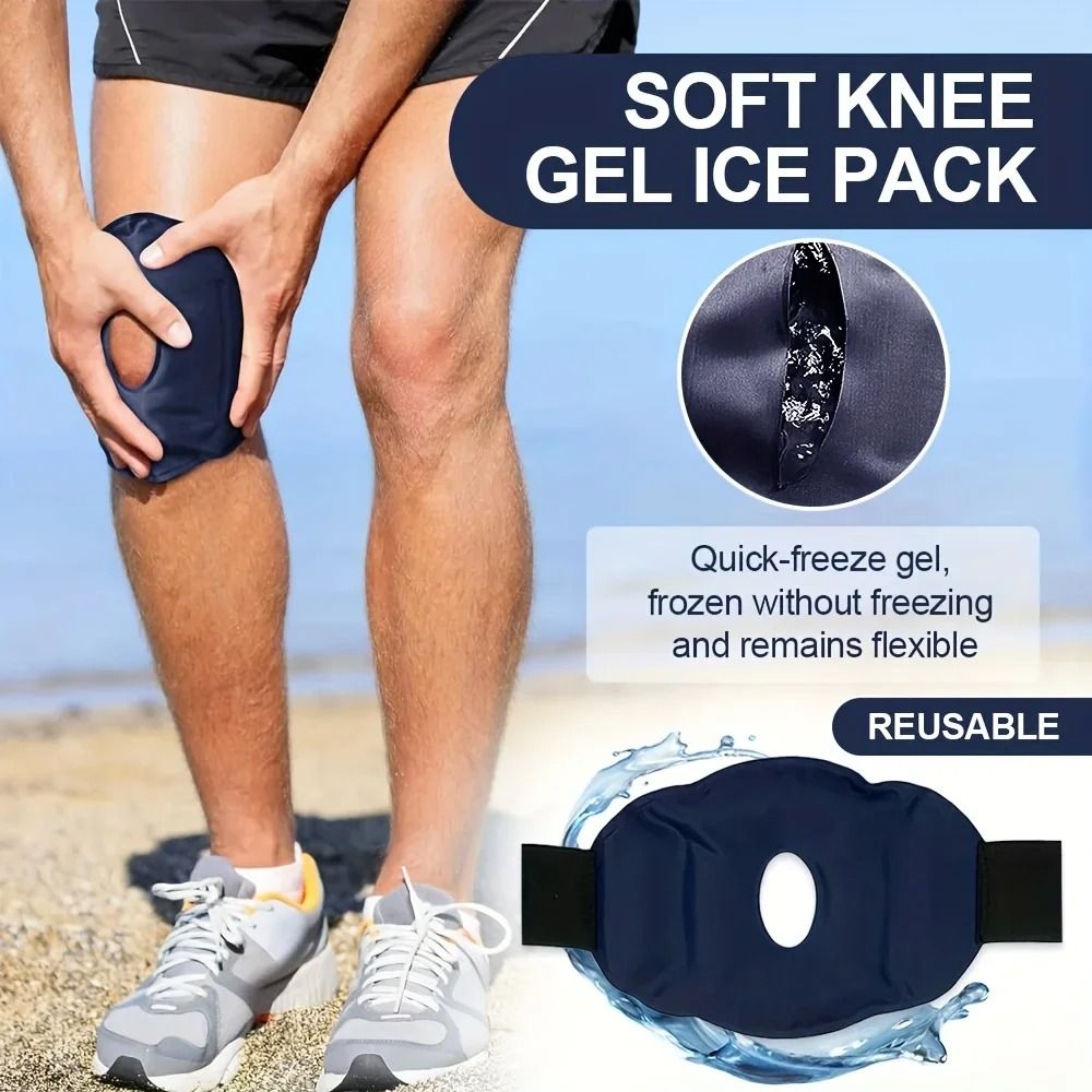 Reusable Gel Knee Ice Pack Wrap For Hot And Cold Therapy With Adjustable Strap 4