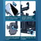 360 Degree Adjustable Car Rearview Mirror Phone Holder With Retractable Clamp Design 2