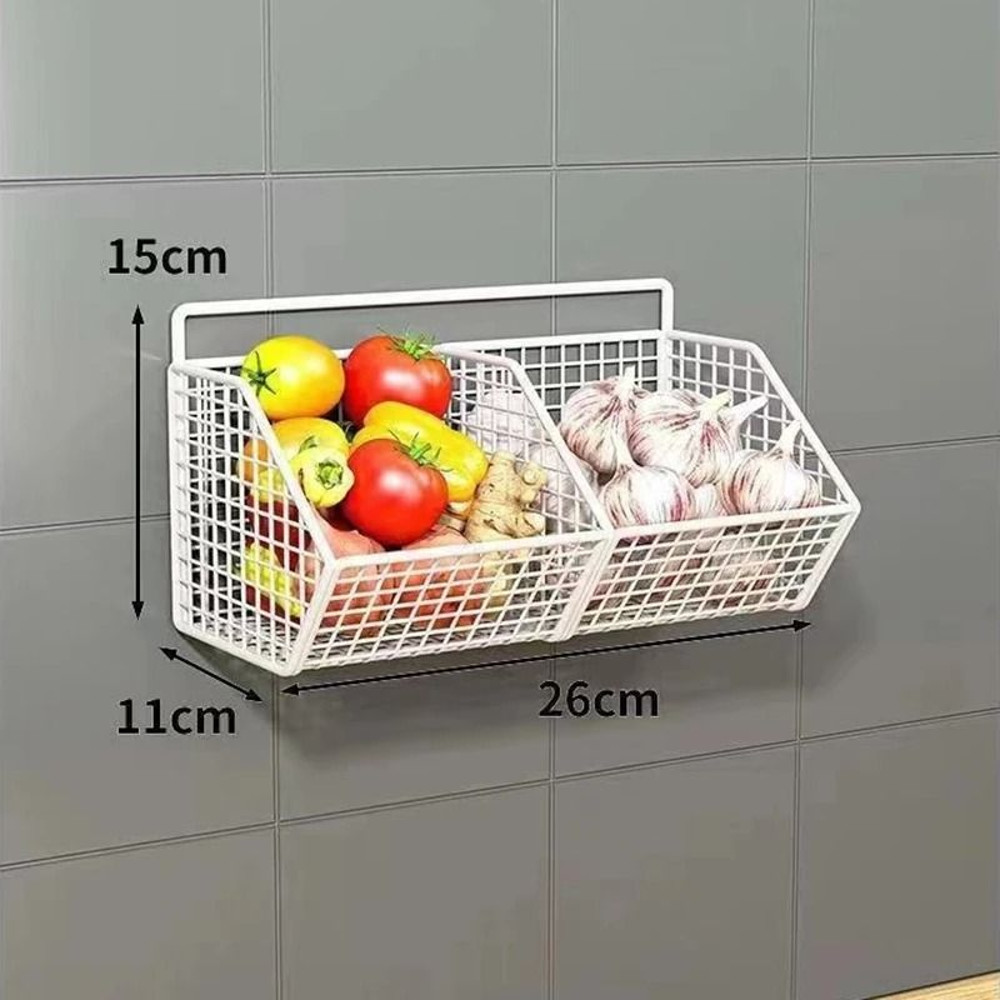 Wall Mounted Kitchen Storage Basket For Vegetables And Fruits 10
