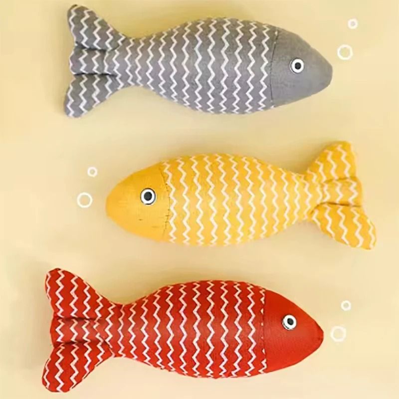Cat Toy Simulation Fish With Mint Tear Resistant Chew Pillow For Active Indoor Cats 2