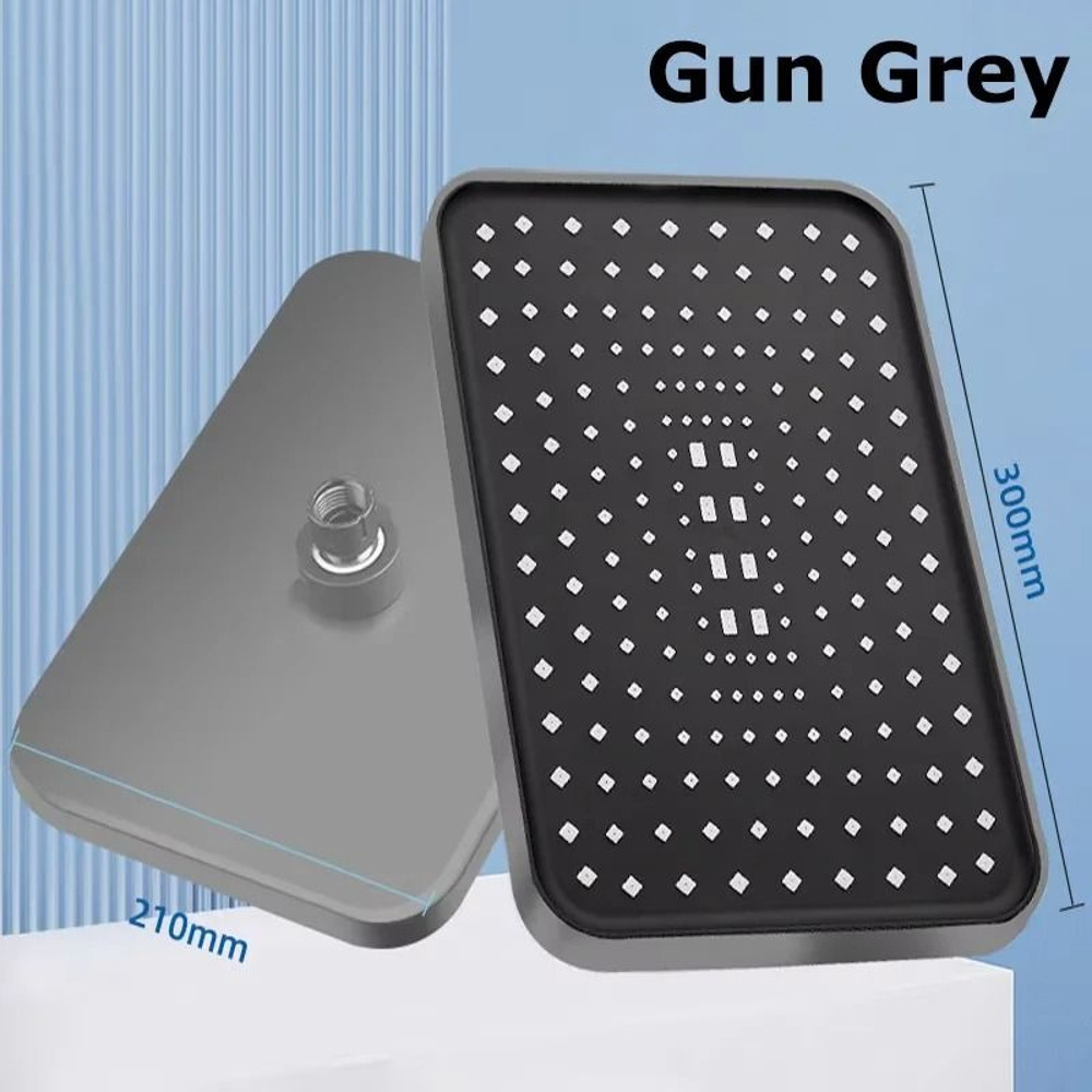 High Pressure Rotating Water Saving Shower Head 14 Inch Top Spray 6