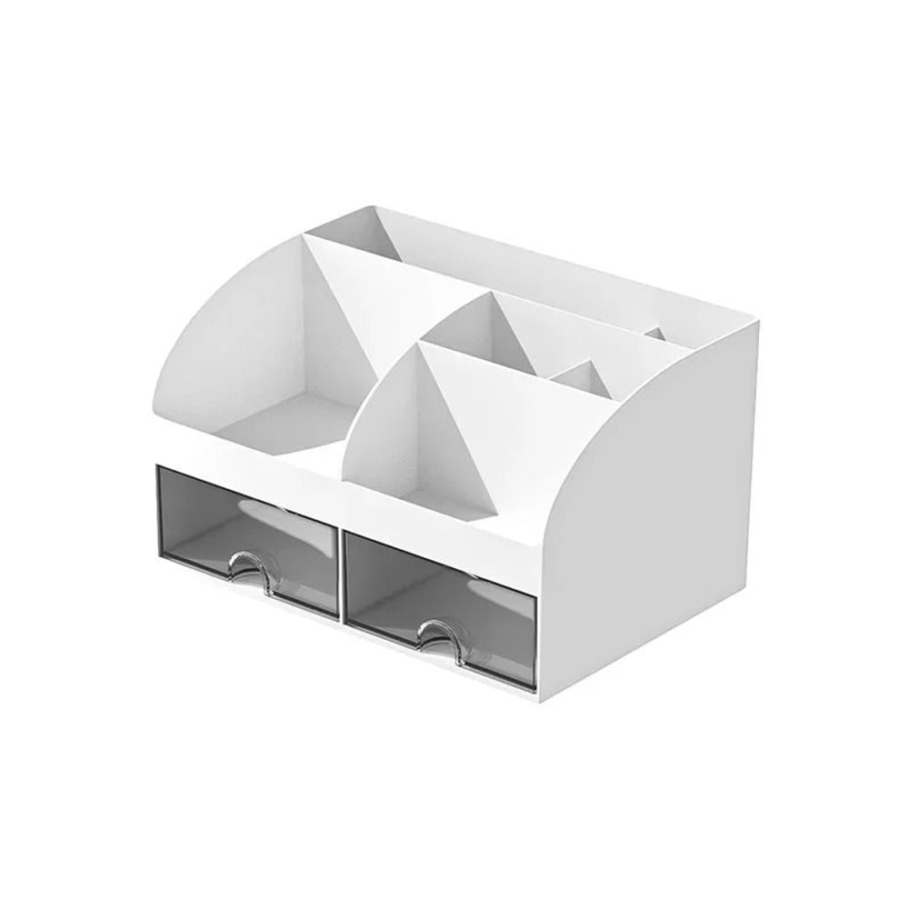 Office Desktop Storage Box Organizer With Dual Drawers 4