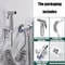 Bathroom Handheld Toilet Spray Set With Double Outlet Corner Valve 0