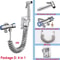 Bathroom Handheld Toilet Spray Set With Double Outlet Corner Valve 27