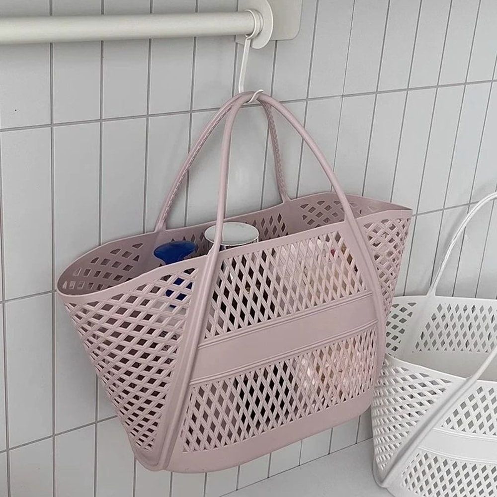 Swimming Bathing Handle Basket Student Bathing Basket Bathroom Storage Basket 3
