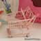 Ins Cute Pink Trolley Shopping Basket Storage Toy Desktop Decoration 5