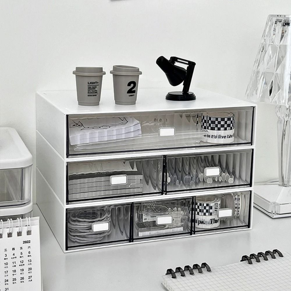 Acrylic Desktop Storage Box With Clear Drawers For Pens Makeup And Stationery 3