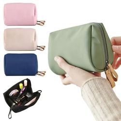 portable women makeup bag for cosmetics coins and travel essentials