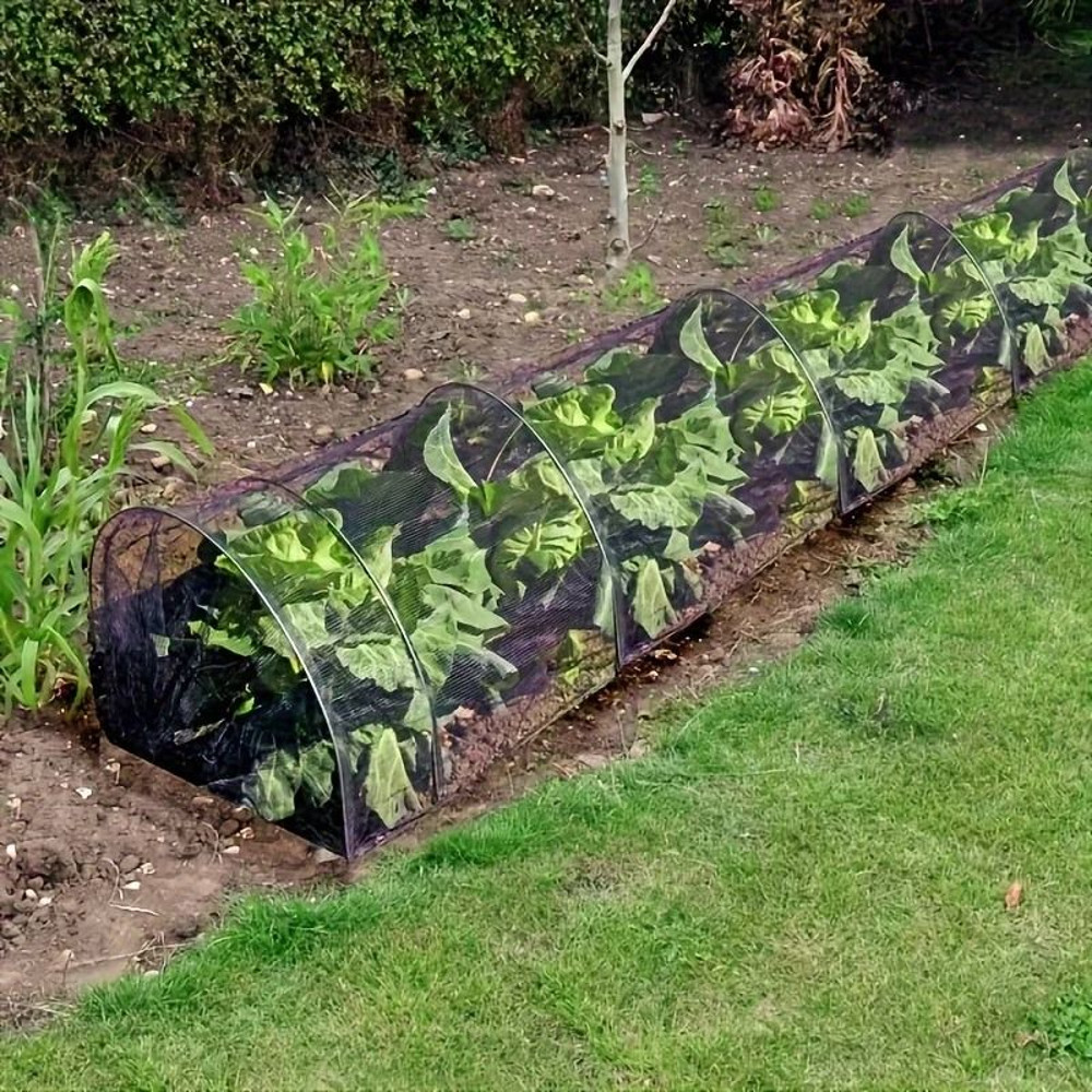 Collapsible Black Mesh Tunnel For Garden Protection And Greenhouse Use 1
