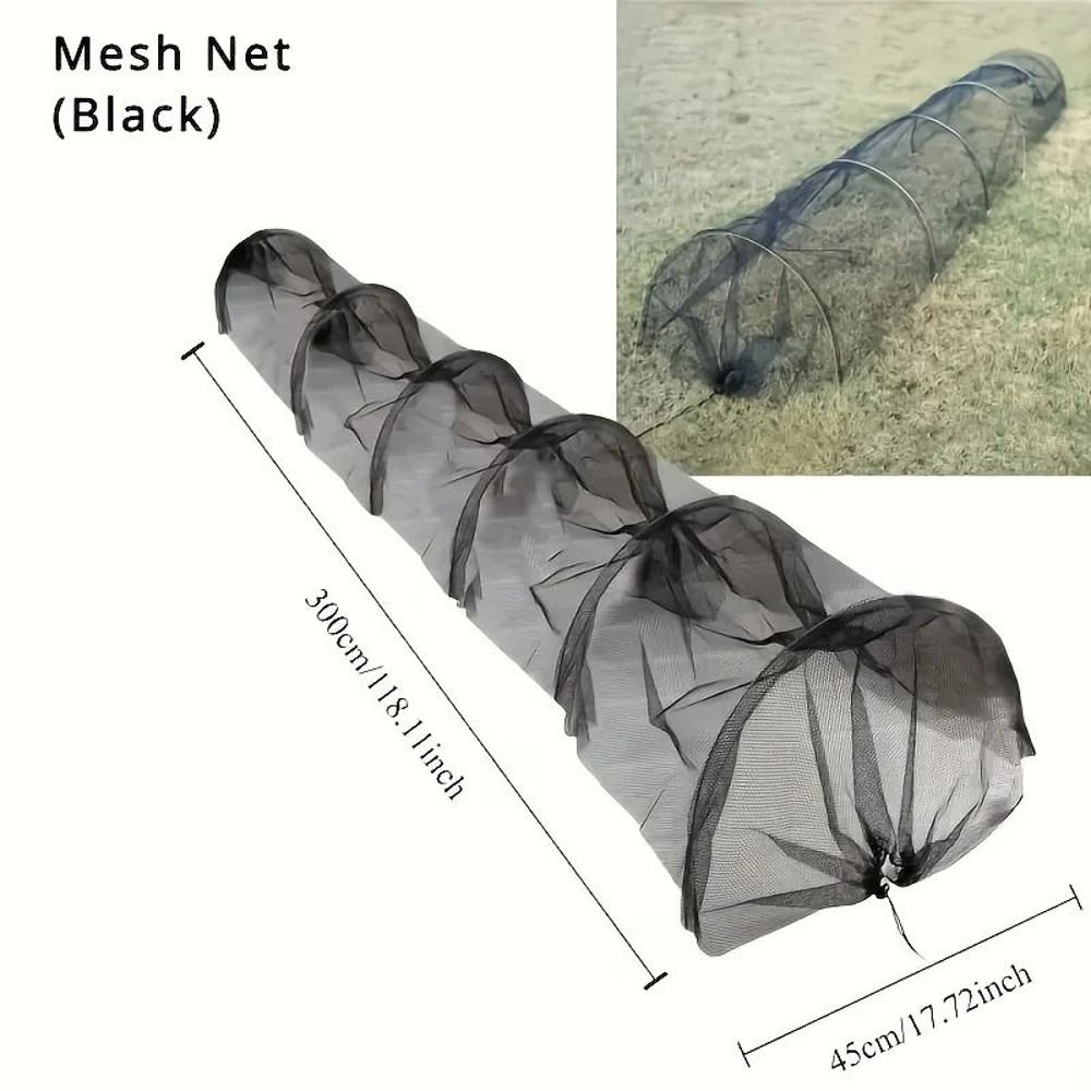 Collapsible Black Mesh Tunnel For Garden Protection And Greenhouse Use 3
