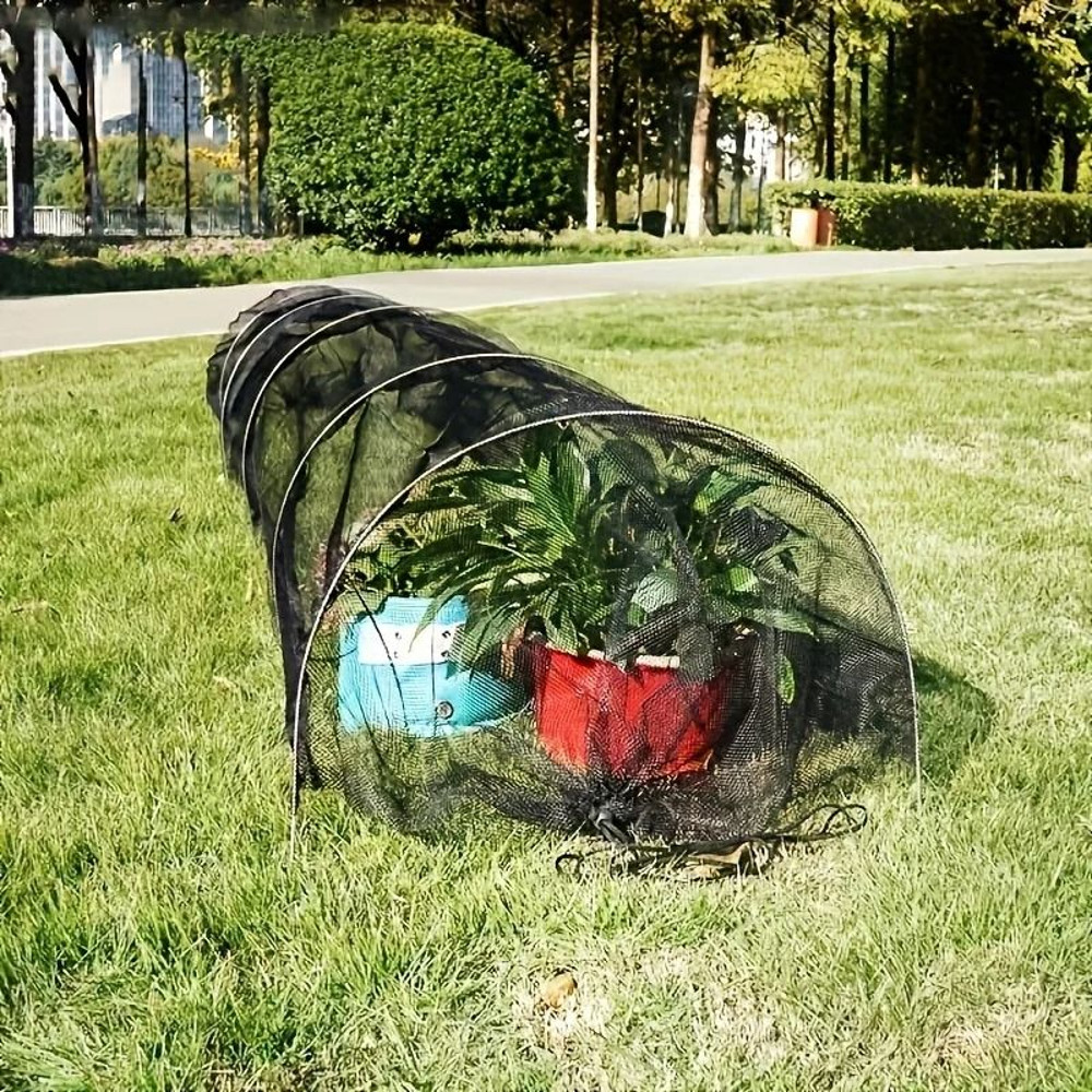 Collapsible Black Mesh Tunnel For Garden Protection And Greenhouse Use 4