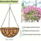 12 Inch Hanging Basket Flowerpot Indoor Outdoor CoconutStyle Planter 8