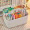 Portable Five Compartment Storage Basket For Desk Organization With Carry Handle 1