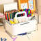 Portable Five Compartment Storage Basket For Desk Organization With Carry Handle 4
