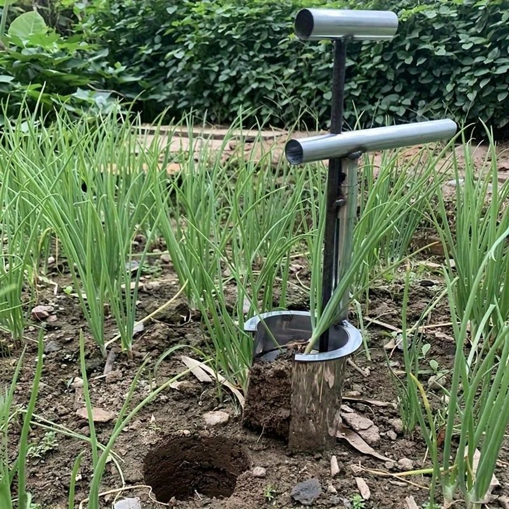 Stainless Steel Handheld Garden Transplanter For Seedlings And Small Plants 3