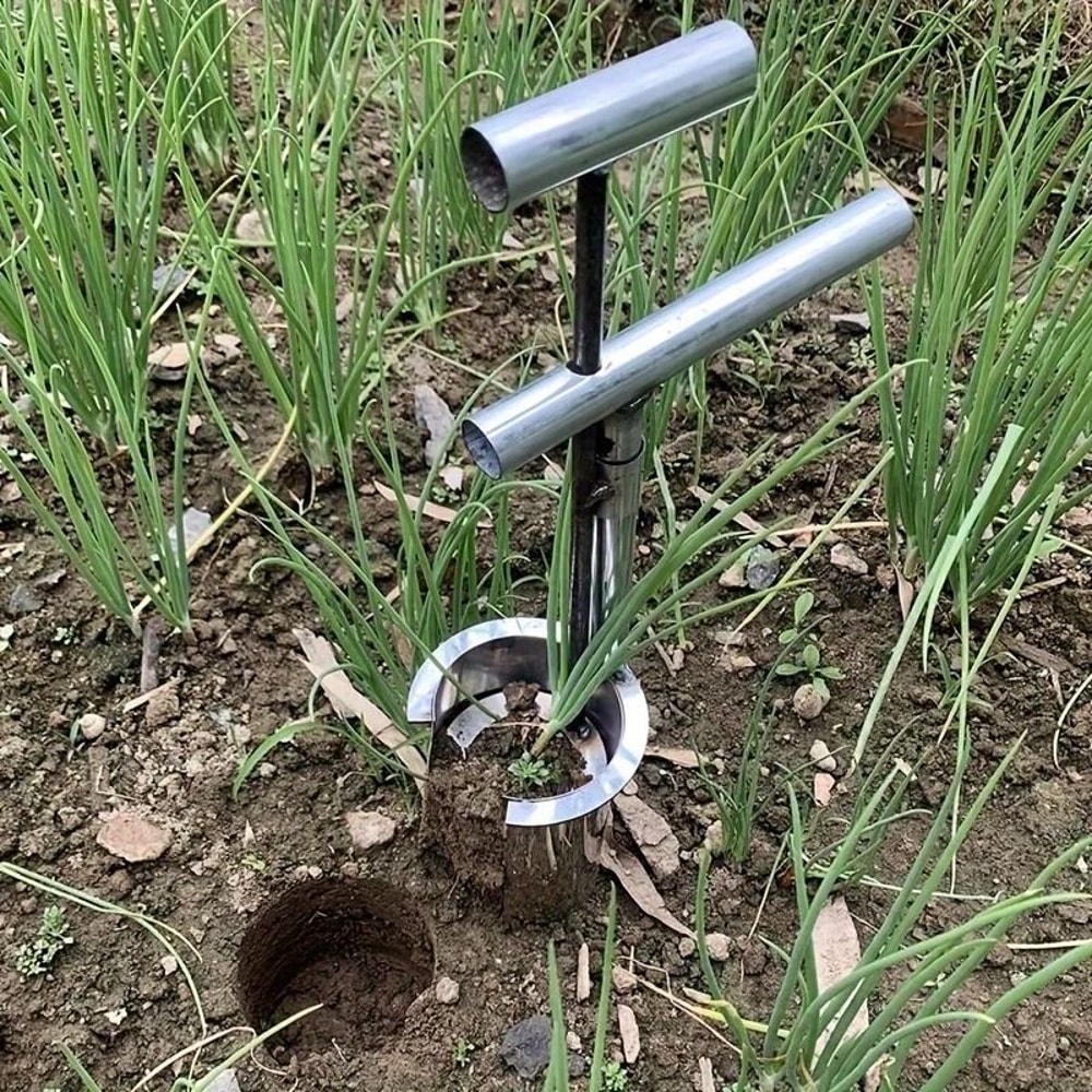 Stainless Steel Handheld Garden Transplanter For Seedlings And Small Plants 4