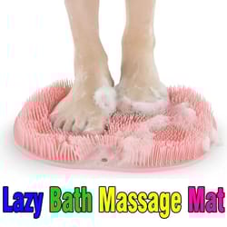 reusable silicone back scrubber with wall suction for shower and bath