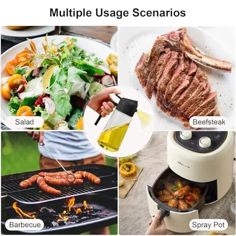 Two In One Olive Oil Dispenser And Sprayer Plastic Bottle For Kitchen Use 5