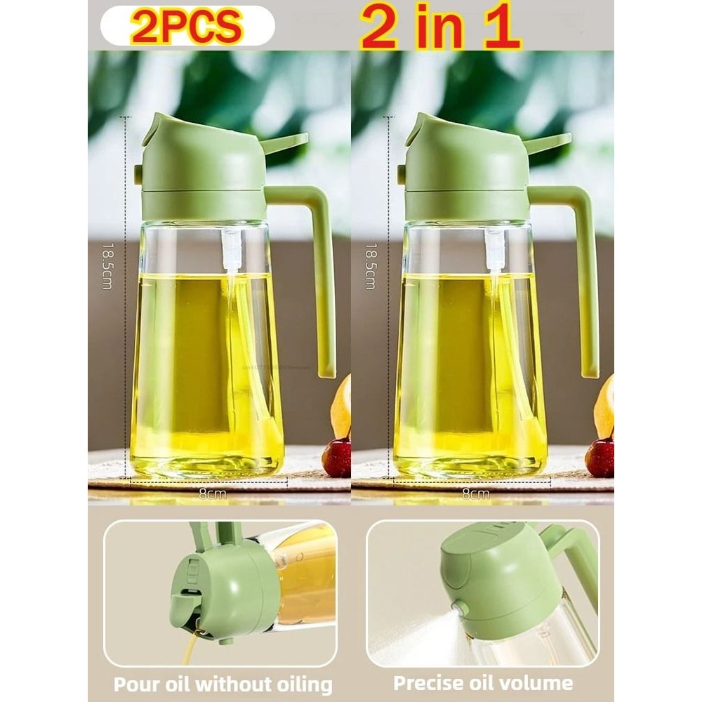 Two In One Olive Oil Dispenser And Sprayer Plastic Bottle For Kitchen Use 7