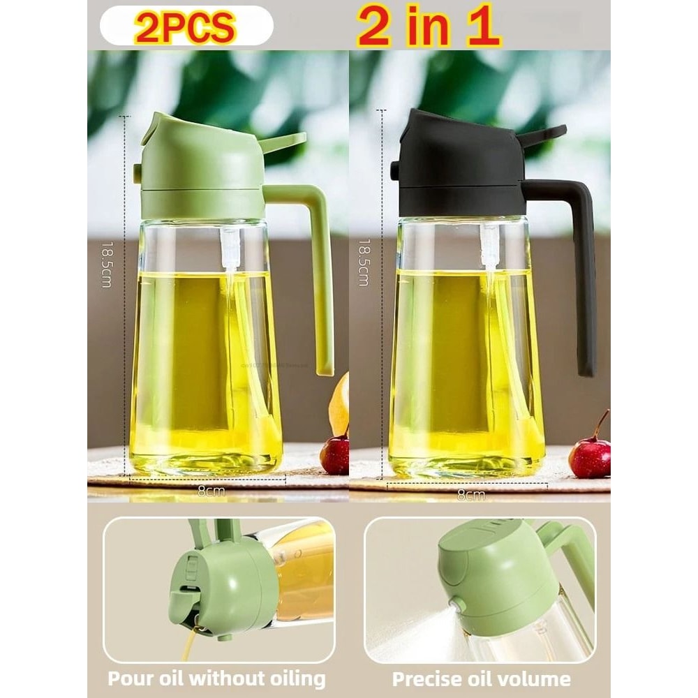 Two In One Olive Oil Dispenser And Sprayer Plastic Bottle For Kitchen Use 9
