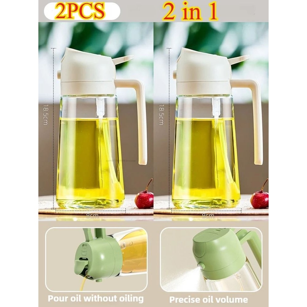 Two In One Olive Oil Dispenser And Sprayer Plastic Bottle For Kitchen Use 10