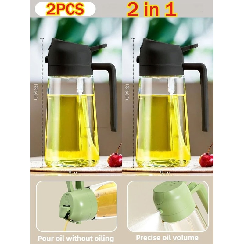 Two In One Olive Oil Dispenser And Sprayer Plastic Bottle For Kitchen Use 11