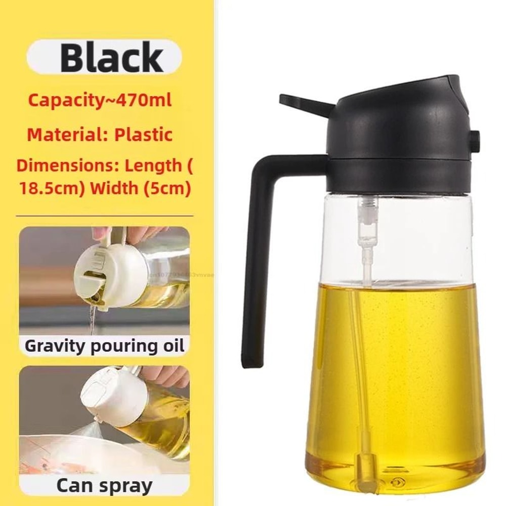 Two In One Olive Oil Dispenser And Sprayer Plastic Bottle For Kitchen Use 12
