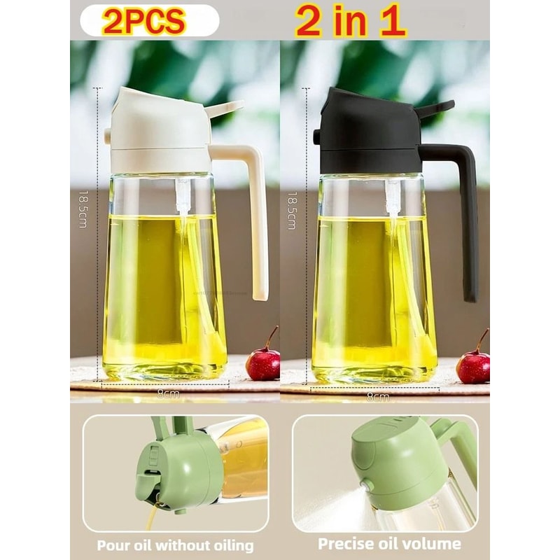 Two In One Olive Oil Dispenser And Sprayer Plastic Bottle For Kitchen Use 8
