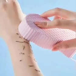 three dimensional bath sponge body scrubber for gentle exfoliating and daily shower cleaning