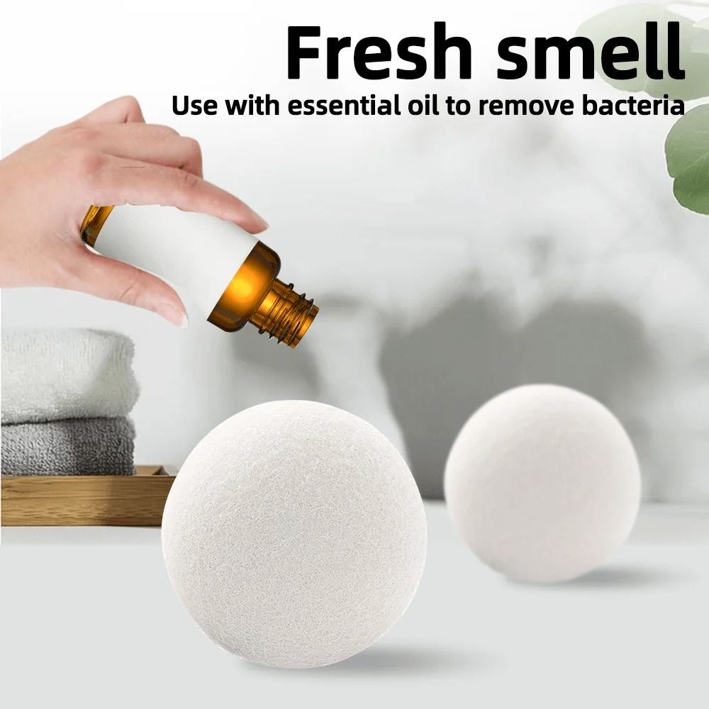 Wool Dryer Balls Reusable Laundry Softening Balls For Home Drying 2
