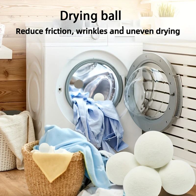 Wool Dryer Balls Reusable Laundry Softening Balls For Home Drying 4