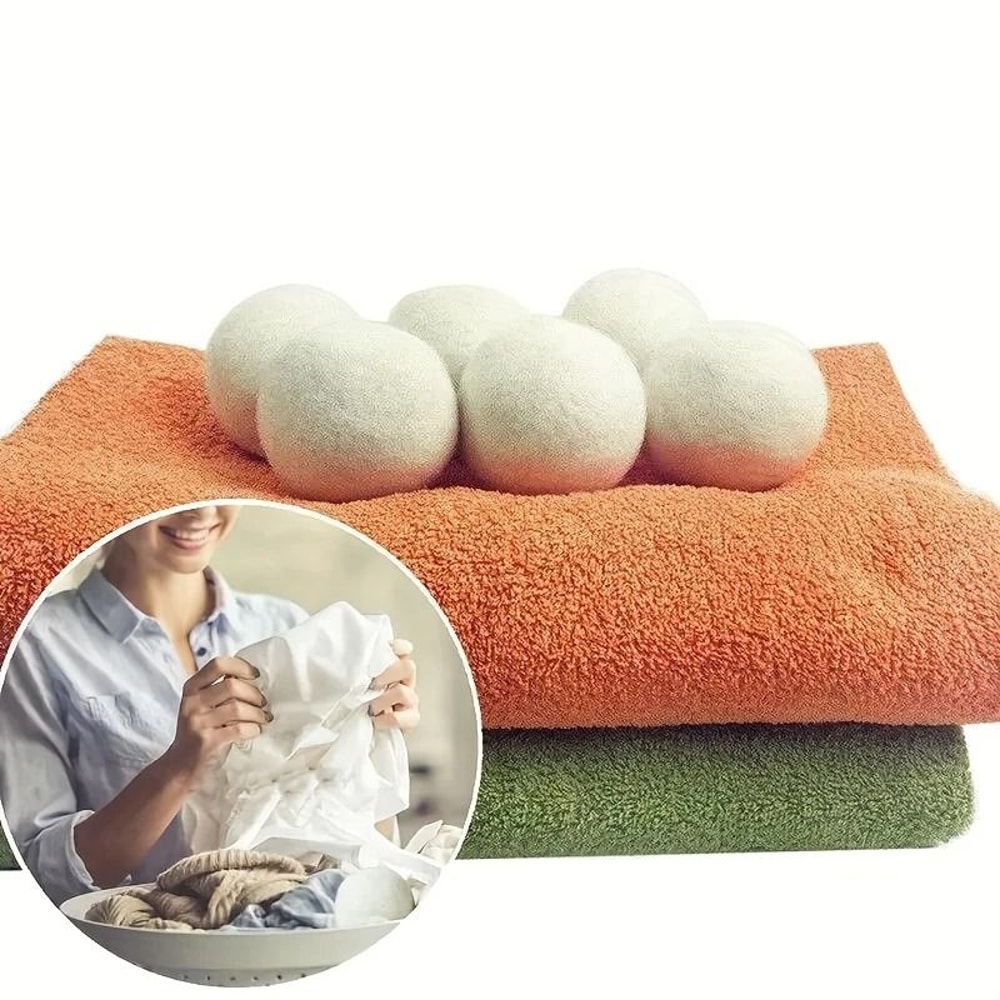 Wool Dryer Balls Reusable Laundry Softening Balls For Home Drying 5