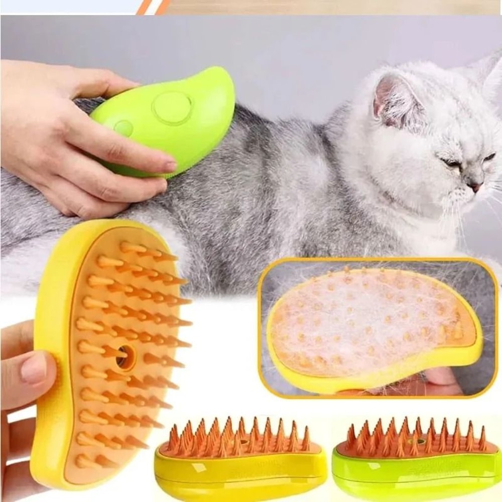 Pet Steam Brush Three In One Grooming Comb For Cats And Dogs 0