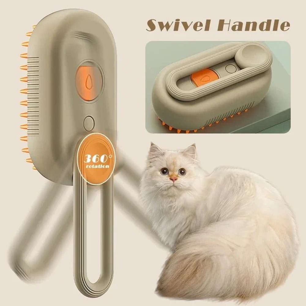 Pet Steam Brush Three In One Grooming Comb For Cats And Dogs 4