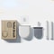 Wall Mounted Silicone Toilet Brush With Soft Bristles And Compact Holder 4