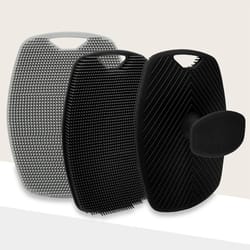 exfoliating silicone body scrubber with no slip handle for deep cleaning and massage