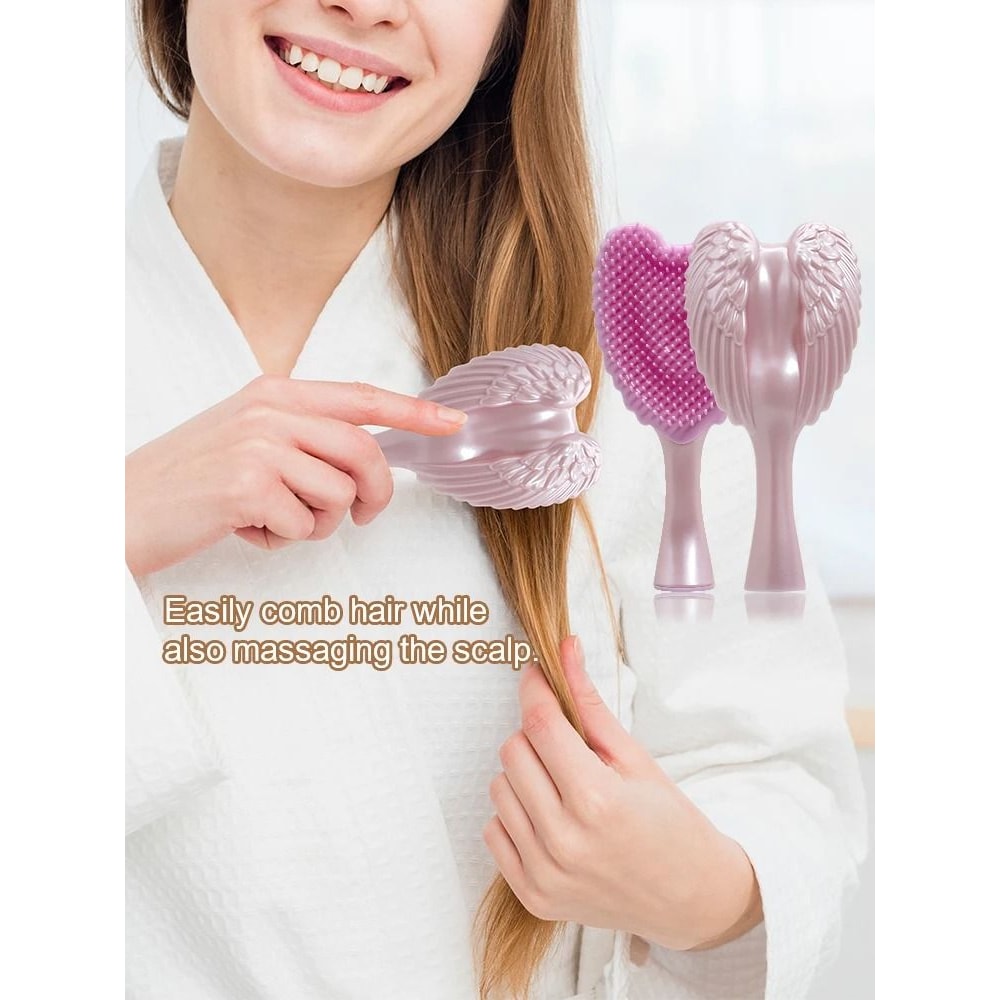 Mini Angel Detangling Hairbrush Anti Static Massage Comb For Women 0