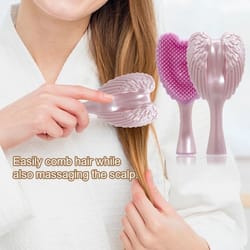 mini angel detangling hairbrush anti static massage comb for women