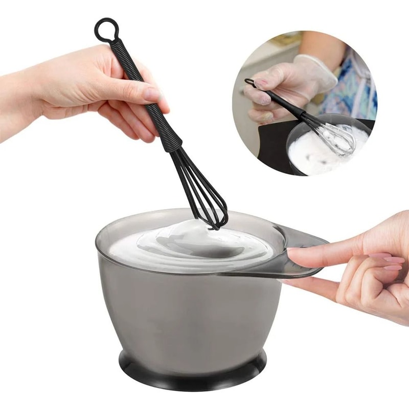 Hair Coloring Kit With Mixing Bowl Brushes Clips And Gloves For Salon Or Home Use 3