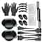 Hair Coloring Kit With Mixing Bowl Brushes Clips And Gloves For Salon Or Home Use 7