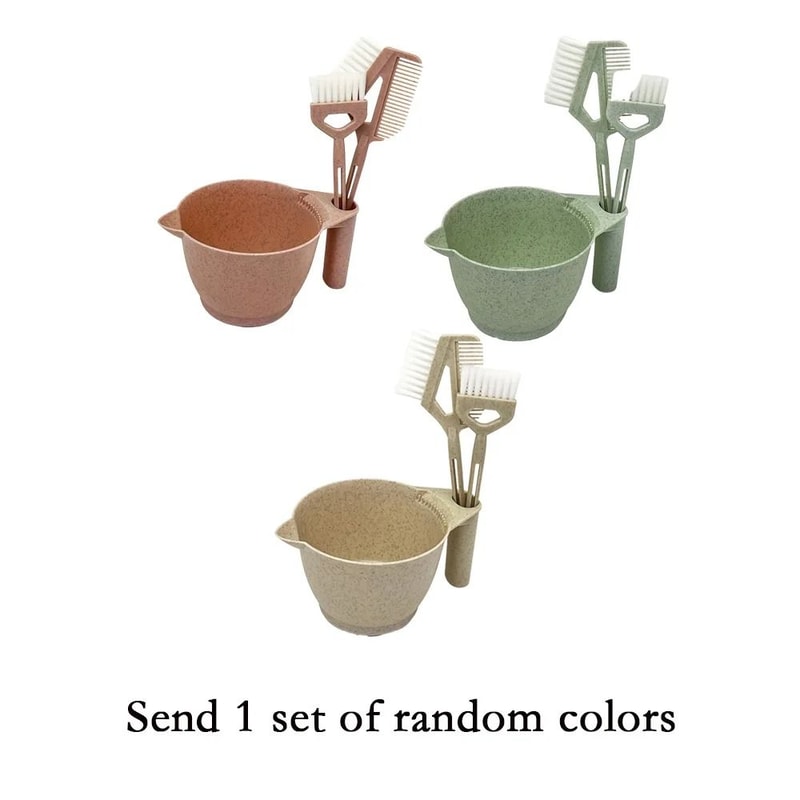 Hair Coloring Kit With Mixing Bowl Brushes Clips And Gloves For Salon Or Home Use 8