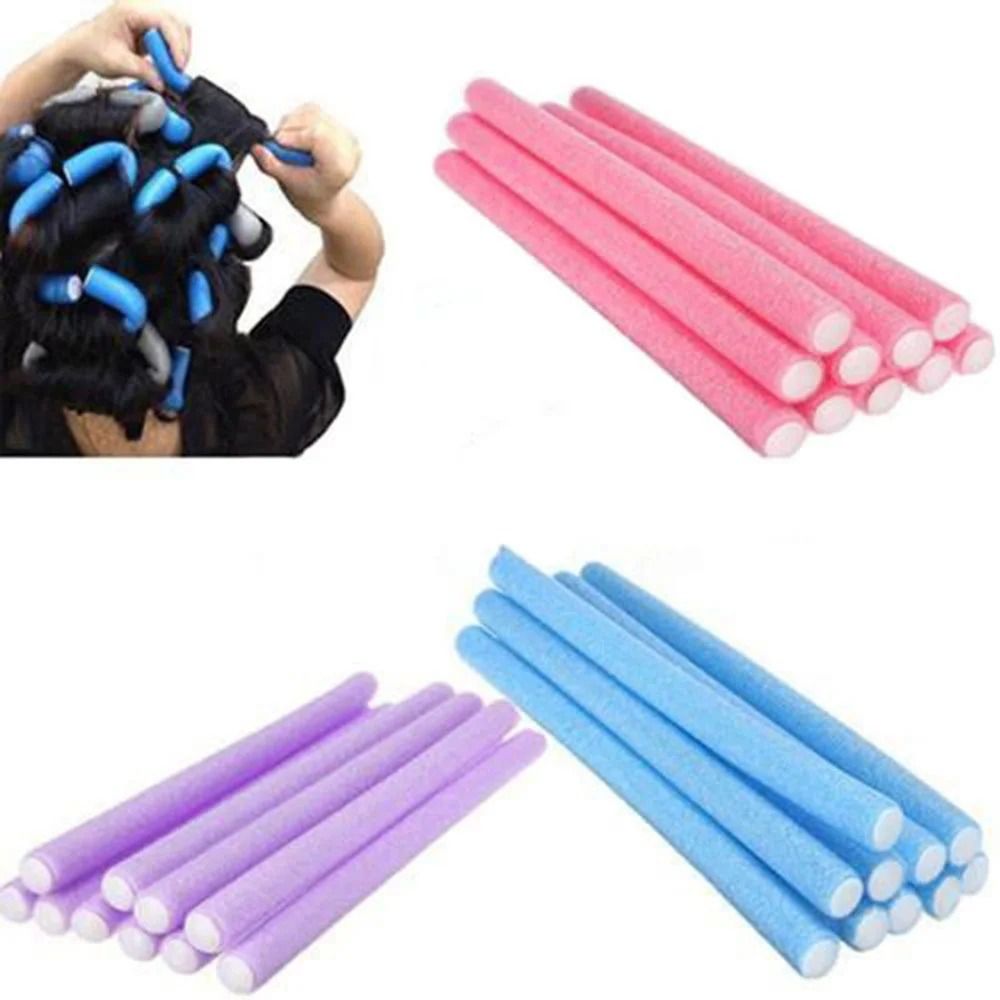 Universal Perm Curling Bar Sponge Hair Curling Sticks For Heatless Curls Set Of 10 0